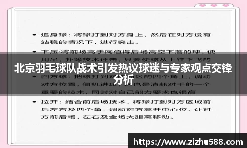 北京羽毛球队战术引发热议球迷与专家观点交锋分析